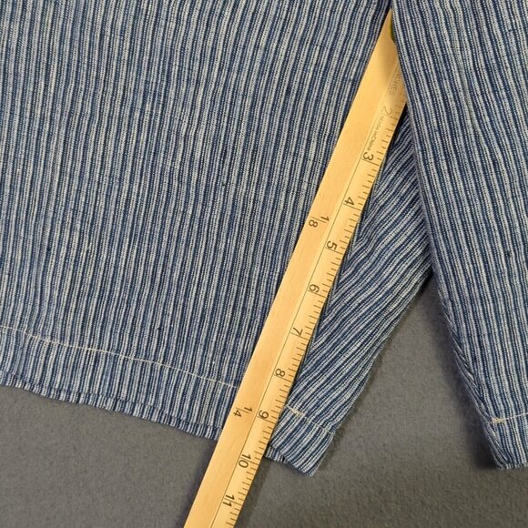 Tommy Bahama Shorts Men's 40 Blue  Provence Striped Linen 10" Vacation Travel - Picture 4 of 10